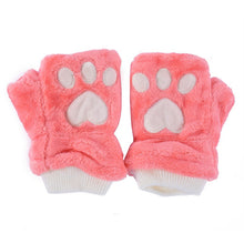 Women Girls Fingerless Warm Fur Fleece Gloves Cute Mittens Wrist Glove 6 Colors