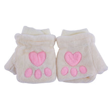 Women Girls Fingerless Warm Fur Fleece Gloves Cute Mittens Wrist Glove 6 Colors