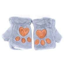 Women Girls Fingerless Warm Fur Fleece Gloves Cute Mittens Wrist Glove 6 Colors