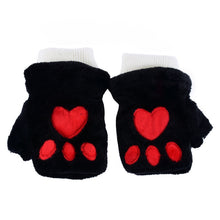 Women Girls Fingerless Warm Fur Fleece Gloves Cute Mittens Wrist Glove 6 Colors