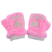 Women Girls Fingerless Warm Fur Fleece Gloves Cute Mittens Wrist Glove 6 Colors