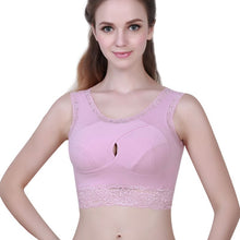 Women Hollow Out Racerback S Bra Fitness Lace Crop Tops Tank Vest Y46