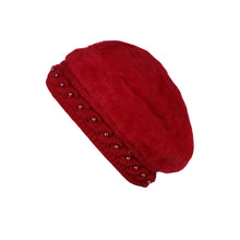 Women Knitting Hat Hat for Women Genuine Hat Handmade Beads Knitted Hem Warm Hat Cap Beanies Headgear Beret