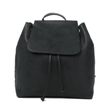 Women Korean Black Backpack Faux Nubuck Leather Escolar School Bag For Teenagers Girls Drawstring Vintage Style Mochila Feminina
