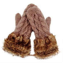 Women Ragwool Rag Wool Gloves Hang Neck Mittens Knitted Warm Fur Glove 11 Colors P6Y
