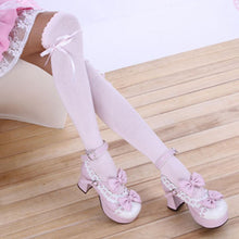Women Ribbon Bow Boot Stocking Thigh-High Over Knee Thigh High Long Stockings PY3