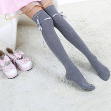 Women Ribbon Bow Boot Stocking Thigh-High Over Knee Thigh High Long Stockings PY3