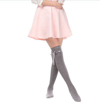 Women Ribbon Bow Boot Stocking Thigh-High Over Knee Thigh High Long Stockings PY3