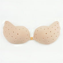 Women Silicone Push Up Bra Invisible Breathable Hole Strapless Backless Adhesive Bras for Womens