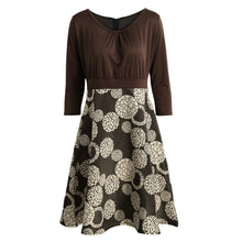Women Dress Plus Size Clothing Geometric Print Robe Retro Swing Casual Vintage Rockabilly Dresses Vestidos M-XXXL