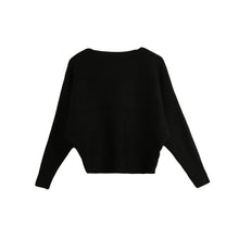 Women Sweaters And Pullovers Long Sleeve Solidcolor Sweater Ladies Knitted Pullover Batwing Sleeve Casual Slash Neck Knitwear