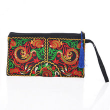 Women Wallets Clutch Bag New Fashion Embroidery Contrast Wrist Strap Elegant Mobile Phone Bag Purse Carteira Feminina