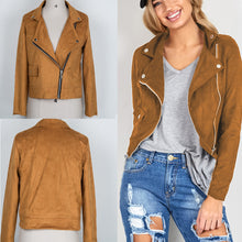 Women's Motorcycle Jacket Women Leather Zipper Coat Outwear Loose Blouse Outwear New
