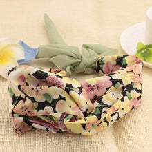Women's Girls Yoga Elastic Turban Boho Floral Twisted Knotted Hair Band Headband PY3