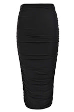 Womens Elegant Skinny Skirts High Waist Solid Work Pleated Casual Club Party Pencil Skirt Sheath Midi Mid-calf Skirt M0487