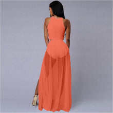 Womens Sexy Dress Mesh Patchwork Club Dresses Maxi 2 Piece Set Women Party Night Club Dress Off Shoulder Two Piece Outfits