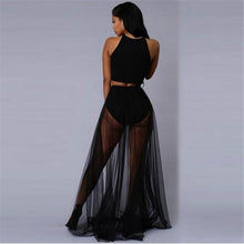 Womens Sexy Dress Mesh Patchwork Club Dresses Maxi 2 Piece Set Women Party Night Club Dress Off Shoulder Two Piece Outfits