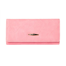 Womens Wallets And Purses Candycolor Pure Long Purse With Credit Card Holder PU Leather Billetera Mujer Pink Carteira Mujer