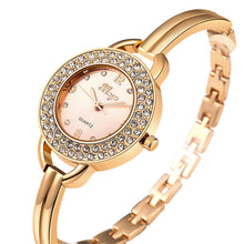 Gold Bracelet Bangle Rhinestone Crystal Wrist Watches Lady Watch Quartz Women Fashion Wristwatch Watch & Bracelet Set 409R