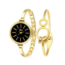 Women Ladies Bracelet Watch Dress Watches Gold Rhinestone Bangle Watch & Bracelet Set 609GB montre femme relogio feminino