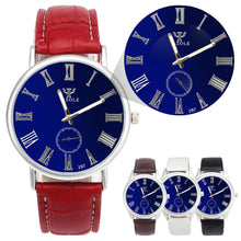 Luxury Waterproof Faux Leather Men Blue Ray Glass Sports Quartz Watch Dress Quartz Analog Watches Hour for Men