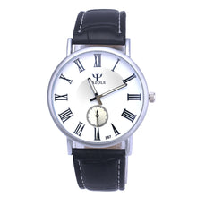 Luxury Waterproof Faux Leather Men Blue Ray Glass Sports Quartz Watch Dress Quartz Analog Watches Hour for Men