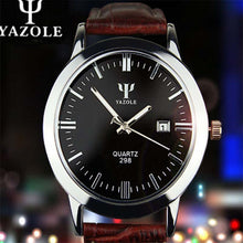Mens watches Business Leather Band Calendar Date ClockWaterproof Wrist watch Quartz-watch relogio masculino