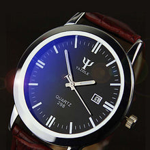 Mens watches Business Leather Band Calendar Date ClockWaterproof Wrist watch Quartz-watch relogio masculino