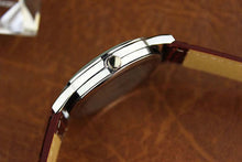 Mens watches Business Leather Band Calendar Date ClockWaterproof Wrist watch Quartz-watch relogio masculino