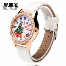 Merry Women Luxury Diamond Leather Quartz Wrist Dress Watch Montre femme Clock Tree Gifts