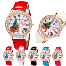 Merry Women Luxury Diamond Leather Quartz Wrist Dress Watch Montre femme Clock Tree Gifts