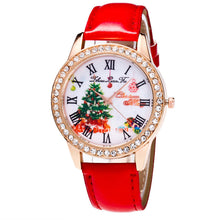 Merry Women Luxury Diamond Leather Quartz Wrist Dress Watch Montre femme Clock Tree Gifts
