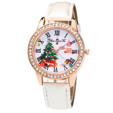 Merry Women Luxury Diamond Leather Quartz Wrist Dress Watch Montre femme Clock Tree Gifts