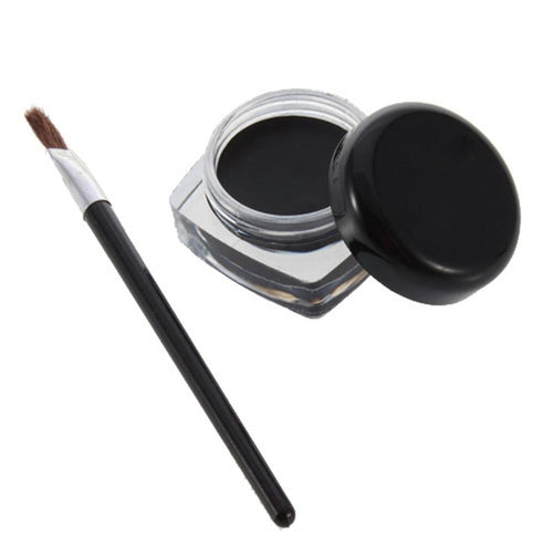 1 set Eyeliner Black Eye Liner Gel Makeup Cosmetic + Brush YKS